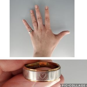 Stainless Steel Heart Wedding Band